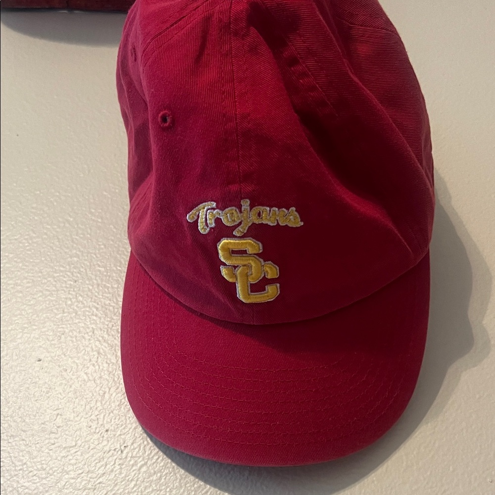 USC Trojans Baseball Hat Sample Cap one size  by Team Trojan Headgear Red Gold